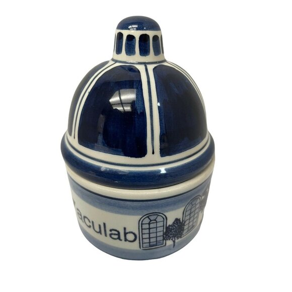 Vintage Handgemaakt DELFTS BLAUW Covered Sugar Bowl Old Dutch Kitchen Holland 4" - Picture 7 of 10